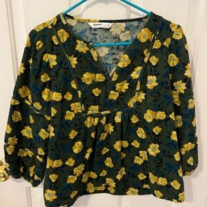 Sonoma Corduroy Floral Top